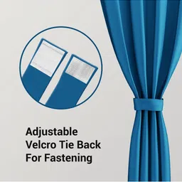 TOP DRAPES Blue Black Out Window Curtain-image-83