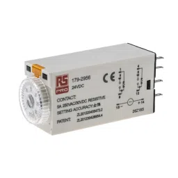 RS PRO Single Function Timer Relay Plug In Mount 24 V DC DPDT Model No. 1792956-37