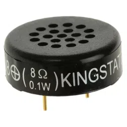 RS PRO 8? 0.1W Miniature Speaker 23mm Dia. , 3.3mm Lead Length, 23 (Dia.) x 8.4mm Model No 7675373-picture-1