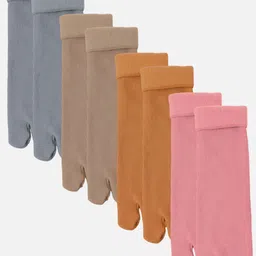 StyFun Women Pack Of 4 Calf-Length Thumb Toe Socks-image-99