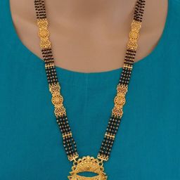 Ramdev Art Fashion Jwellery Brass Gold Plated Mangalsutra-image-12