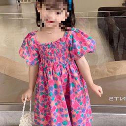 StyleCast x Revolte Print Puff Sleeve A-Line Midi Dress-image-85