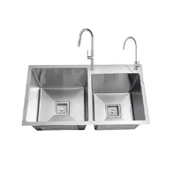 Rigwell Lifetime Lavender 32x18x10 inch Satin Finish Stainless Steel Double Bowl Kitchen Sink, RL3218DBTH304-image-48