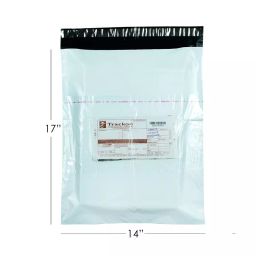 Jflexy (14X17+2 inch) 51 Micron With Pod Plain Packaging Courier Bag Pack of 500-image-95
