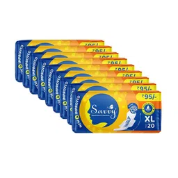 Savvy Maxi Sanitary Napkins Pads For Women, XL Size Wider Wings (180 Pads) 280mm-image-25