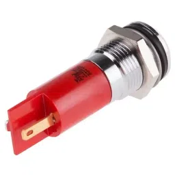 RS PRO Red Panel Mount Indicator 110V AC, Mounting Hole Size 14.5 mm, Termination Type Solder Tab, IP Rating IP40, Model No 211314 image 3