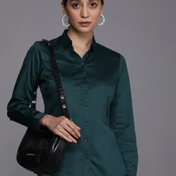 Allen Solly Woman Solid Casual Shirt-picture-34