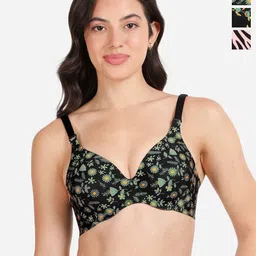 shyaway Pack of 3 Floral T-shirt Bra - Medium Coverage Underwired Lightly Padded-image-74