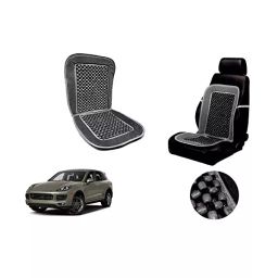 Auto Pearl Car Wooden Bead Seat Cushion with Grey Velvet Border Compatible for Porsche Cayenne-image-73