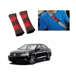 Auto Pearl Seat Belt Cushion (Pack of 2, Brown Red) Compatible for Volkswagen Jetta Type 2-image-95