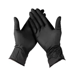 ETS Hand Pro Examination Nitrile Gloves Black Color M Size, ‎NM_6GM_Black (Pack of 100 pcs)-picture-36