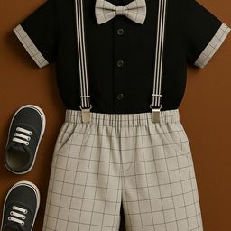 STINITY Black Pure Cotton Clothing Set-image-56