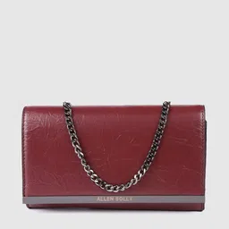 Allen Solly Women Burgundy Solid Purse Clutch-picture-23
