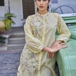 PEACH PIPER Floral Embroidered Cotton Shirt Dress-picture-10