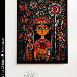 SOWPEACE Black & Red 1 Piece Canvas Abstract Wall Photographs-image-95
