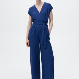 MANGO Basic Jumpsuit with Belt-11