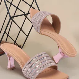 Sole Saga Embellished Party Kitten Peep Toes-picture-22