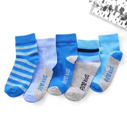 Pine Kids Regular Length Anti Microbial Washed Socks Pack of 5 (Color May Vary)-image-61