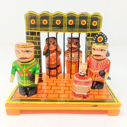 A&A Kreative Box Vasudev & Devaki in Jail Pretend Play Wooden Set - Muticolour-20