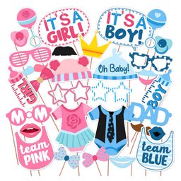 Wobbox Baby Shower Props Baby Shower Party Decorations Items Blue Pink -Pack Of 30-image-76