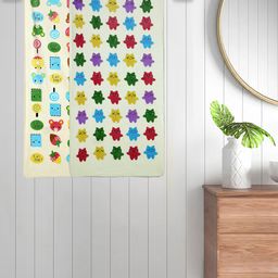 FABINALIV Set of 2 Yellow Cartoon Print Cotton Kids Bath Towels (110X56 cm)-image-45
