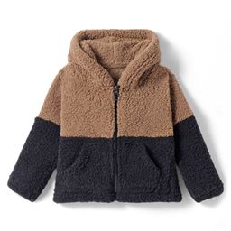 Kanvin Fleece Woven Full Sleeves Hooded Sweatjacket With Colour Block Design - Brown-image-33