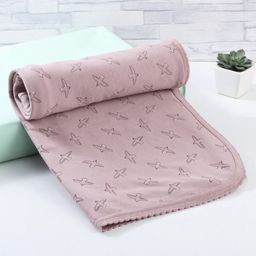 Zero Interlock Knit   Bath Towel with Birds Print L 83 x B 83 cm - Pink-image-67
