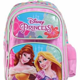 Disney Princess Printed School Bag Pink - Height 16 Inches-picture-21