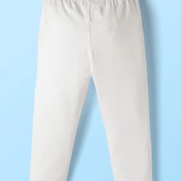 Babyhug Single Jersey Knit Full Length Solid Colour Legging - White-picture-10