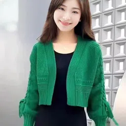 StyleCast Women Front-Open Woollen Cardigan-image-54