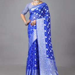 NIRMAL CREATION Ethnic Motifs Woven Design Zari Saree-image-58