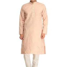 Exotic India Men Thread Work Pure Cotton Straight Kurta with Pyjama-picture-38