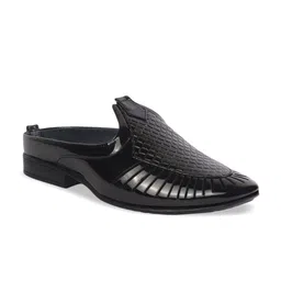 FAUSTO Men Pointed Toe Textured Mules-12