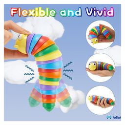 Bunie Flexible Stretchable Small Slug Fidget Toys  Pack of 1 Random Color image 4