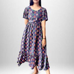 Bhavika Ethnic Motifs Printed Pure Cotton Khadi Kurti-image-19