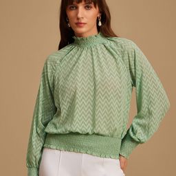 Kazo Women Green Blouson Top-50