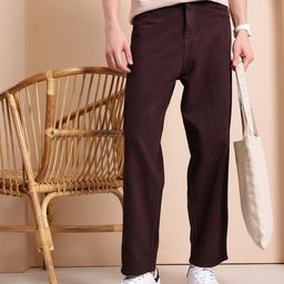 Mast & Harbour Men Loose Fit Pure Cotton Jeans-image-81