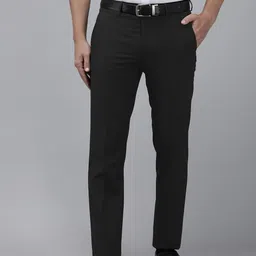 Van Heusen Men Checked Slim Fit Formal Trousers-image-71