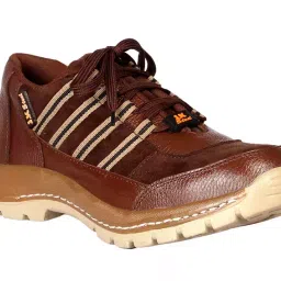 JK PORT Safety Shoes Steel Toe Jk Steel JKPA064BRN Tan , Size 7-image-46