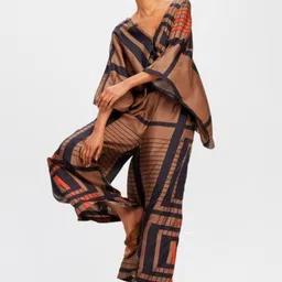 Navvi Geometric Printed Pure Cotton Top With Palazzo-picture-54