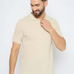 AXMANN Men Solid Polo Collar Cotton T-shirt-picture-8
