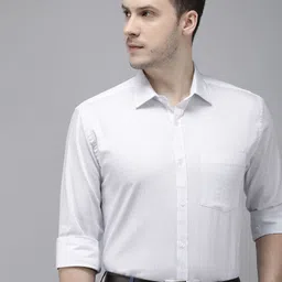Park Avenue Pure Cotton Slim Fit Striped Formal Shirt-picture-18