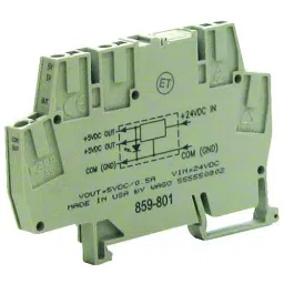 Wago DC-DC CONVERTER, DIN RAIL, 1 O/P, 500mA, 5V, 859-801-8