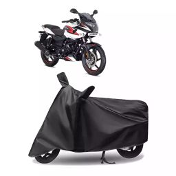Auto Pearl Polyester Two Wheeler Cover for Bajaj Pulsar 220 BS6 (Grey)-image-55