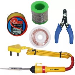 Fadman 5 In 1 Soldering Iron Kit Copper, Iron & Nickle Corded 25 W with Solder Wire, Cutter-19