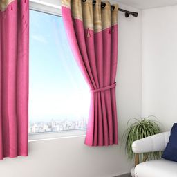 Cortina Single Fancy Valance Plain Window Curtain-image-23