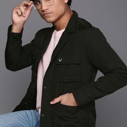 Allen Solly Black Solid Pocket Detail Tailored Jacket-picture-43