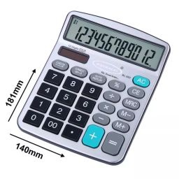 Bambalio 12 Digit Large LCD Display Metallic Grey Electronic Calculator, BL-880 image 2