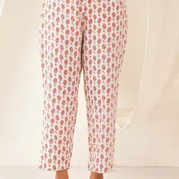 JAYPORE Women Floral Printed Trousers-image-9
