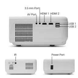 XElectron 4K Smart Projector 14700 Lumens Full HD 1920x1080 Pixels Resolution with Auto Focus & Auto Keystone White & Grey, C50 Plus image 3